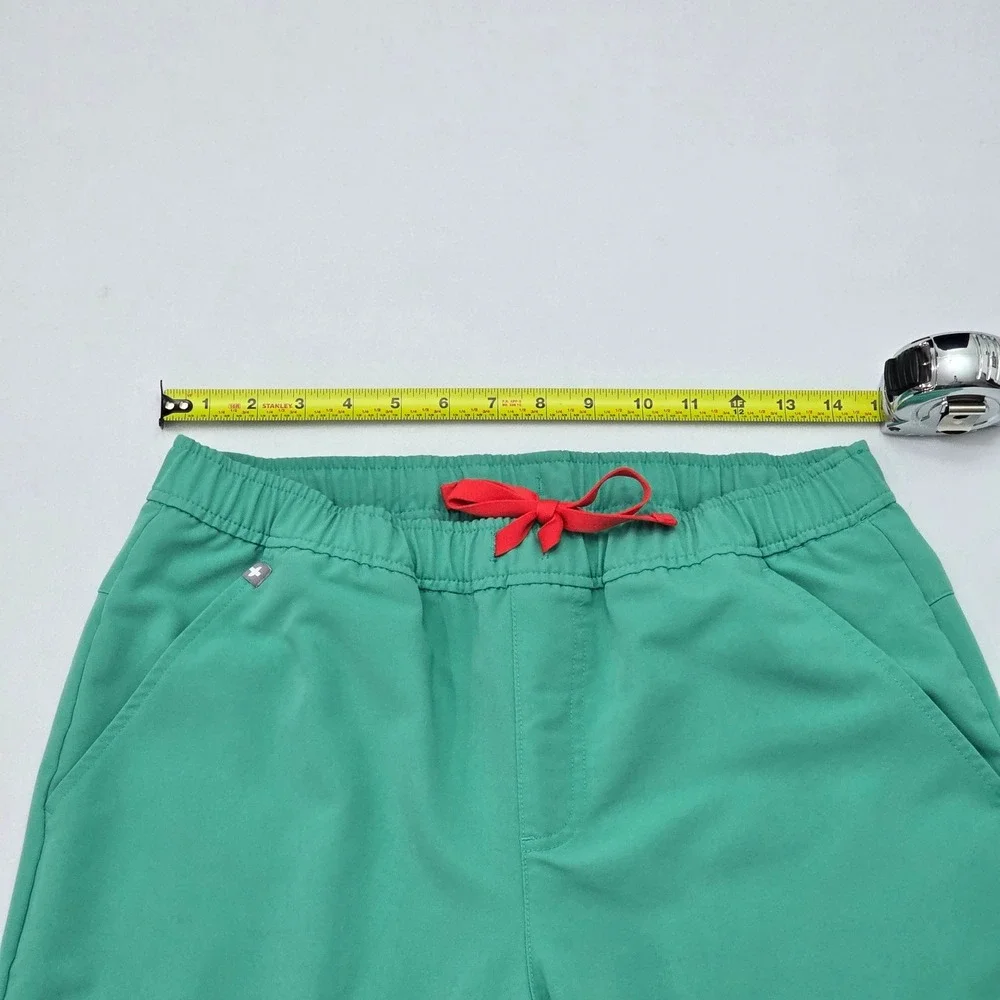 FIGS Tansen Jogger Scrub Pants Mens Medium Surgical Green Red Tie MXXSW2004